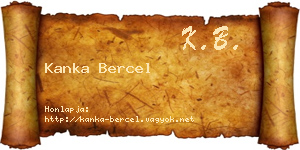 Kanka Bercel névjegykártya